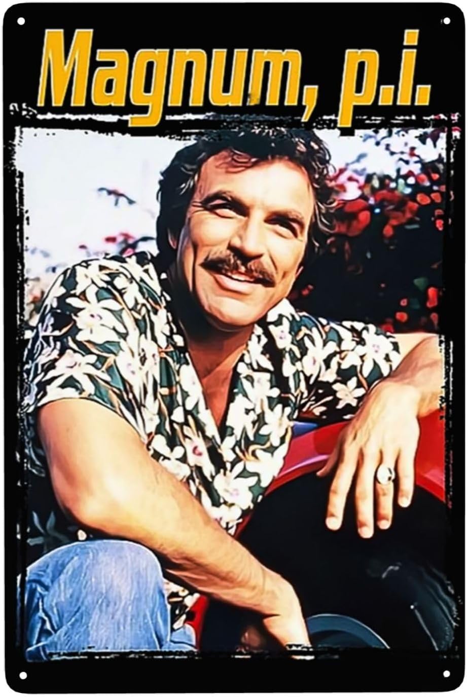 Embroidery Wall Art - CASOWAT Tom Actor Selleck Metal Tin