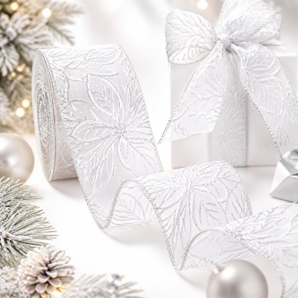 Embroidery Xmas Decorations - Fabric Trim Embroidery Lace Ribbon Flower