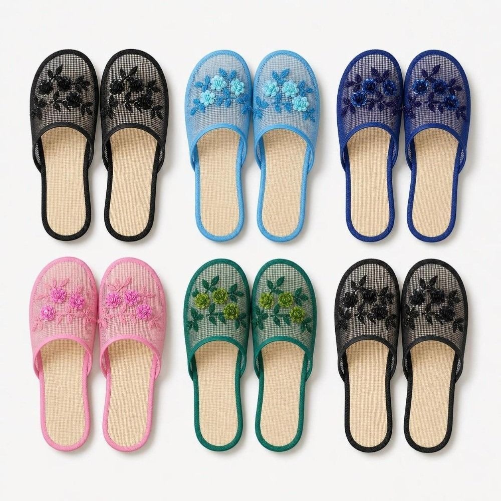 Embroidery Flower - Casual Flower Embroidery Mesh Sandals Soft