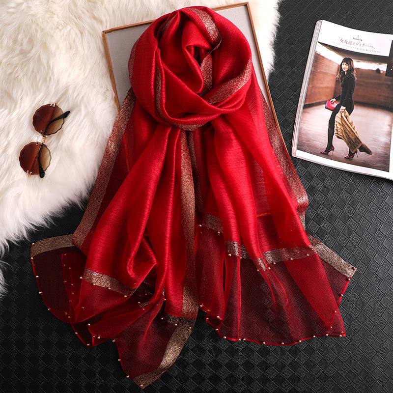 Embroidery Ideas - 2024 Luxury 100% Silk Shawl Scarf