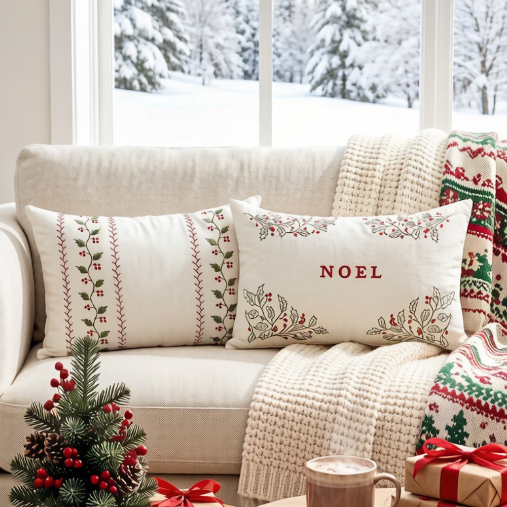 Embroidery Red Green White Thr - Embroidery Xmas Decorations 评论和价格