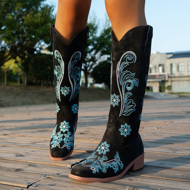 Retro Women Boot Fashion Women - Embroidery Ideas 评论和价格