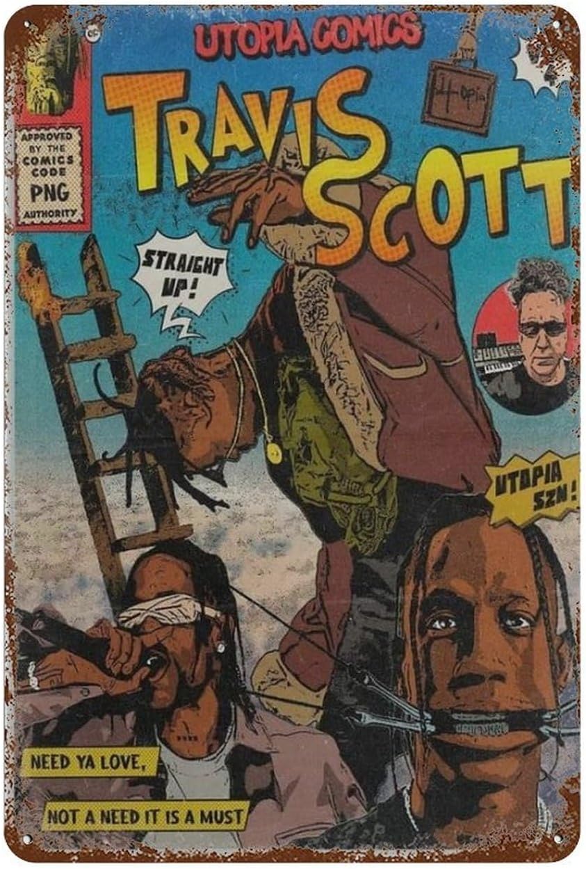 Travis-Scott Posters Vintage B - Embroidery Wall Art 评论和价格
