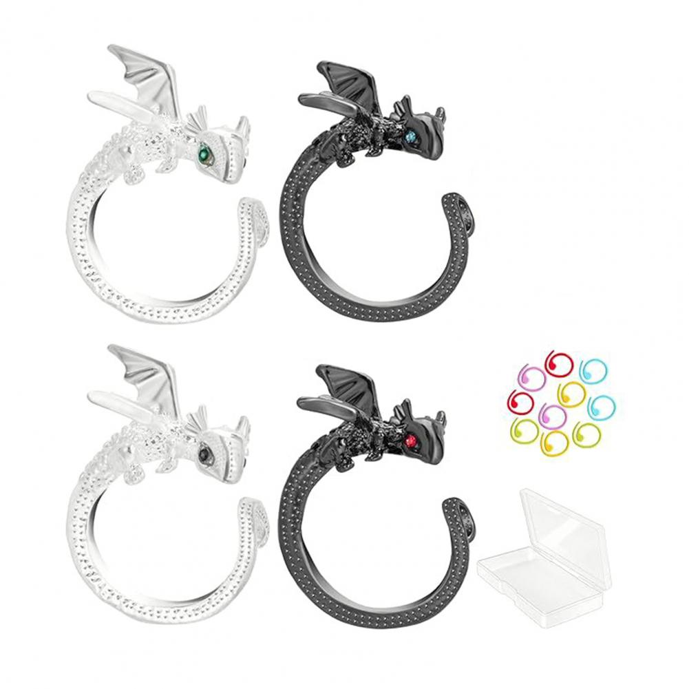 Crochet Stitch Markers Dragon  - Stitch Marker Ring 评论和价格