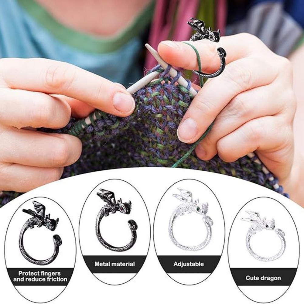 Crochet Stitch Markers Dragon  - Stitch Marker Ring 评论和价格