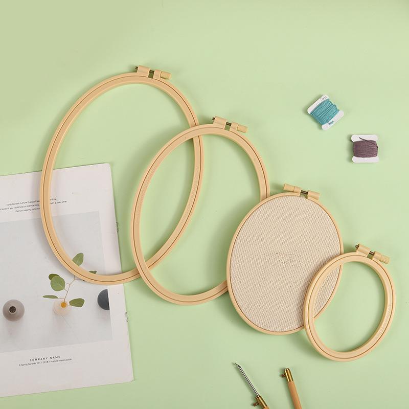 Imitation Bamboo Plastic Oval  - Stitch Marker Ring 评论和价格