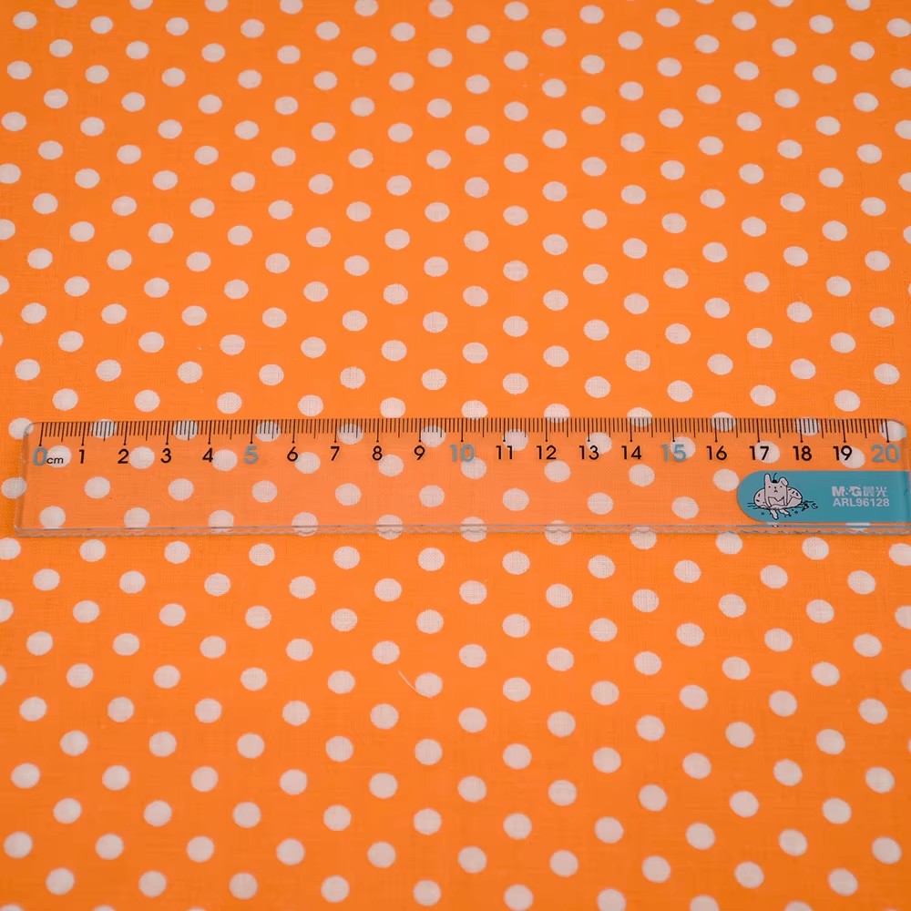 50X150CM White Orange Polka Do - Embroidery Garments 评论和价格