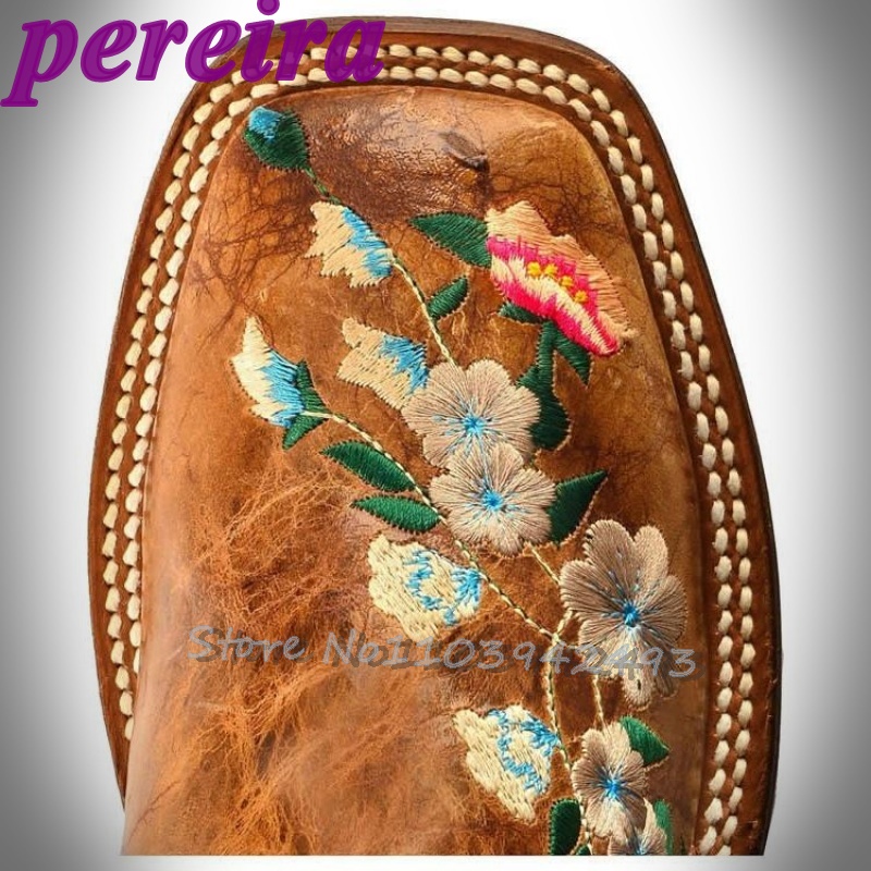 Embroidered Flower Boots Rose  - Embroidery Flower 评论和价格
