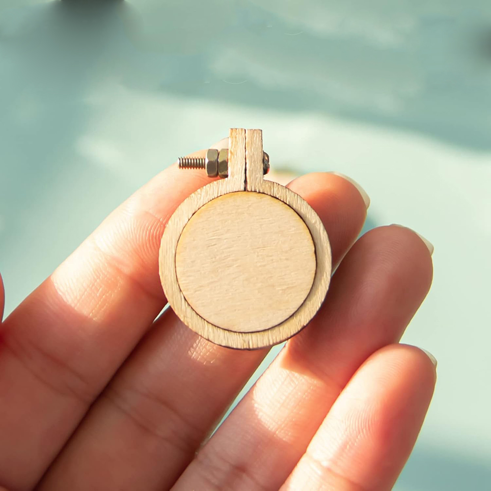10Pcs/Set Wooden Mini Embroide - Stitch Marker Ring 评论和价格