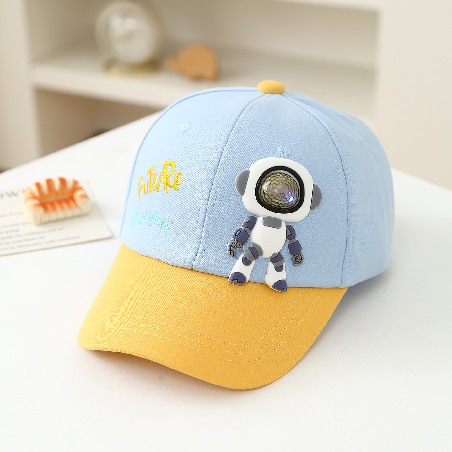Children's Soft Rubber Robot D - Embroidery Cap 评论和价格