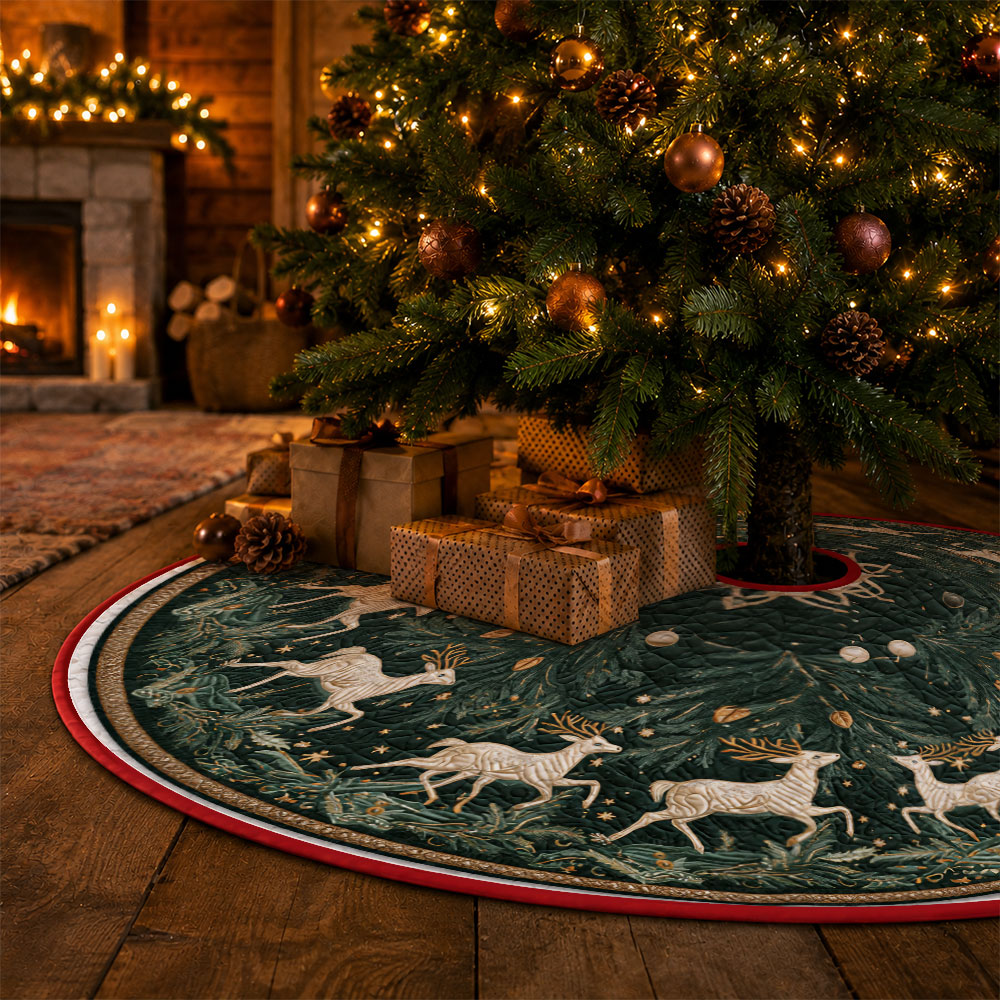 Jit 1pc Christmas Golden Deer  - Embroidery Xmas Decorations 评论和价格