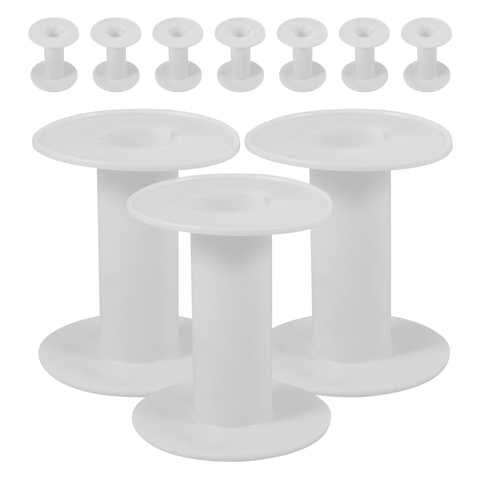 10Pcs Plastic Spools White Ver - Embroidery Yarn 评论和价格