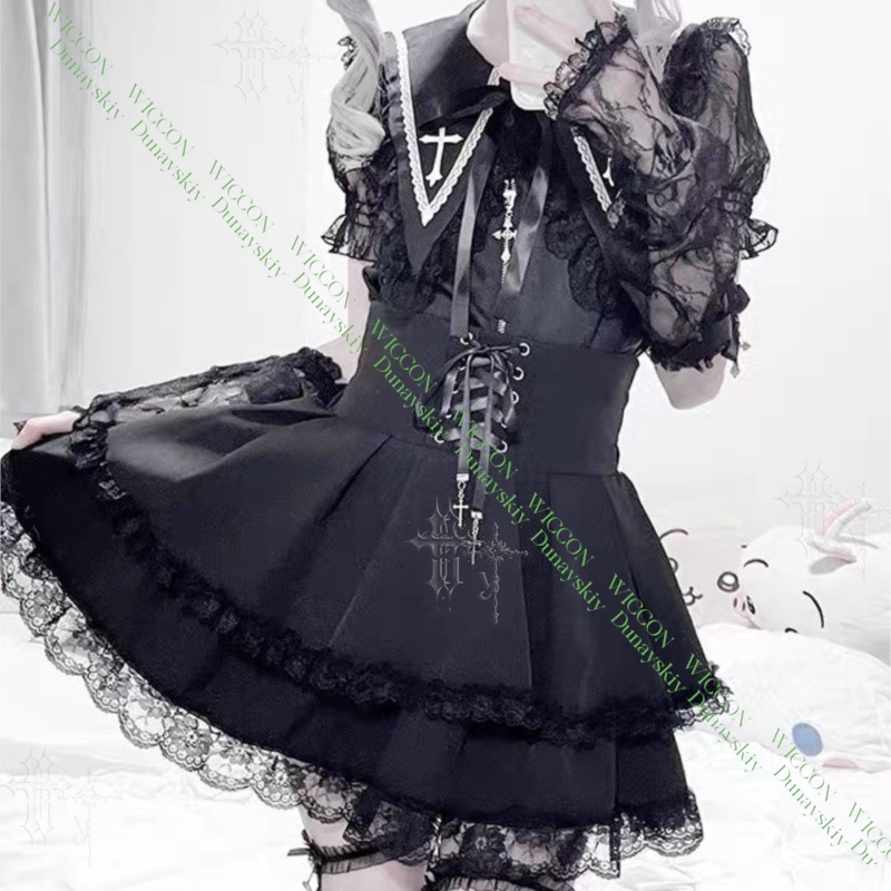 Lolita Full Set Cross Embroide - Embroidery Shirt 评论和价格