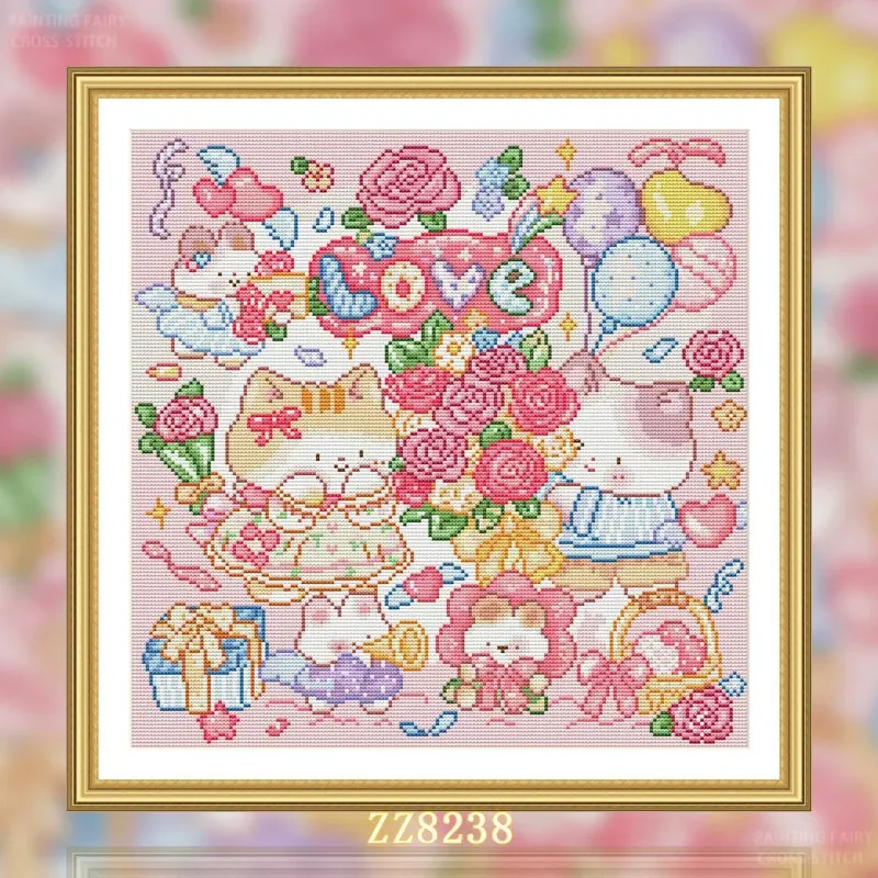 【ZZ8238-The kitten's love】 Sta - Embroidery Painting 评论和价格