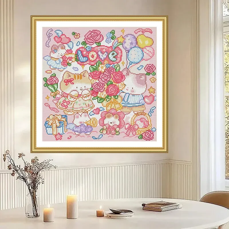 【ZZ8238-The kitten's love】 Sta - Embroidery Painting 评论和价格
