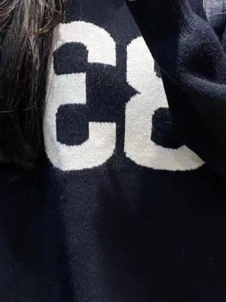 Y2K Vintage Knitted Sweater Wo - Embroidery Origin 评论和价格