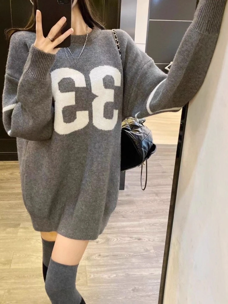 Y2K Vintage Knitted Sweater Wo - Embroidery Origin 评论和价格