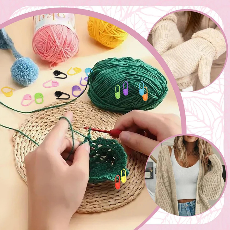 50/200/500pcs Knitting Crochet - Stitch Marker Ring 评论和价格