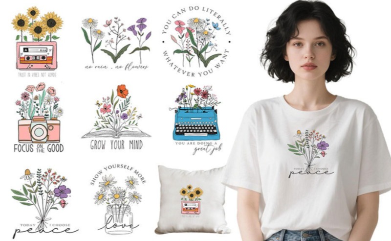 Cartoon Floral Flower Iron On  - Embroidery Flower 评论和价格