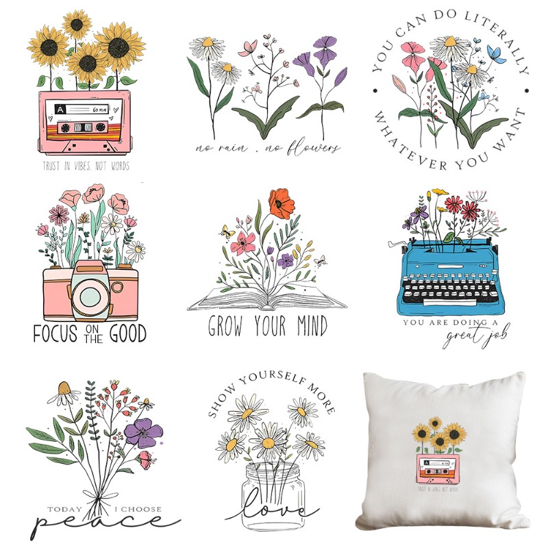 Cartoon Floral Flower Iron On  - Embroidery Flower 评论和价格