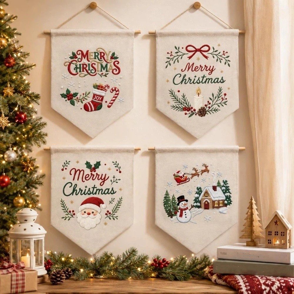 Handmade Christmas Embroidery  - Embroidery Xmas Decorations 评论和价格