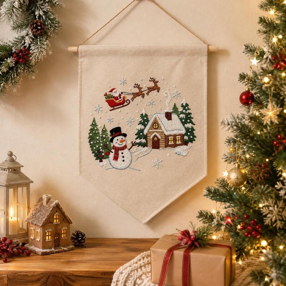 Handmade Christmas Embroidery  - Embroidery Xmas Decorations 评论和价格