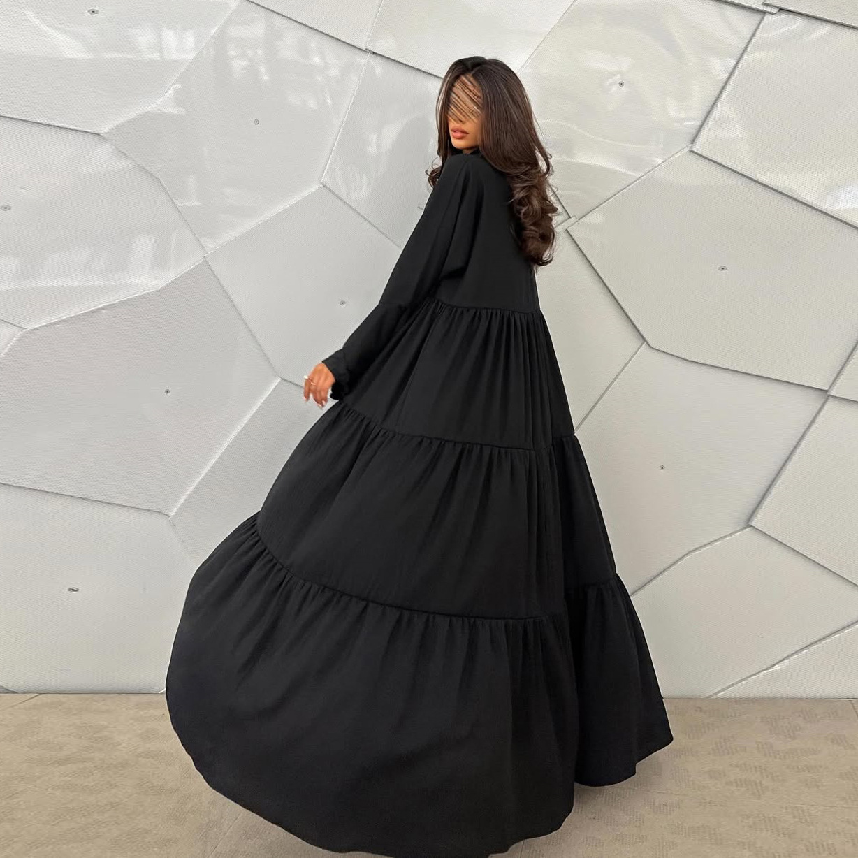 Muslim Hijab Dress Women Flare - Embroidery Hijab 评论和价格