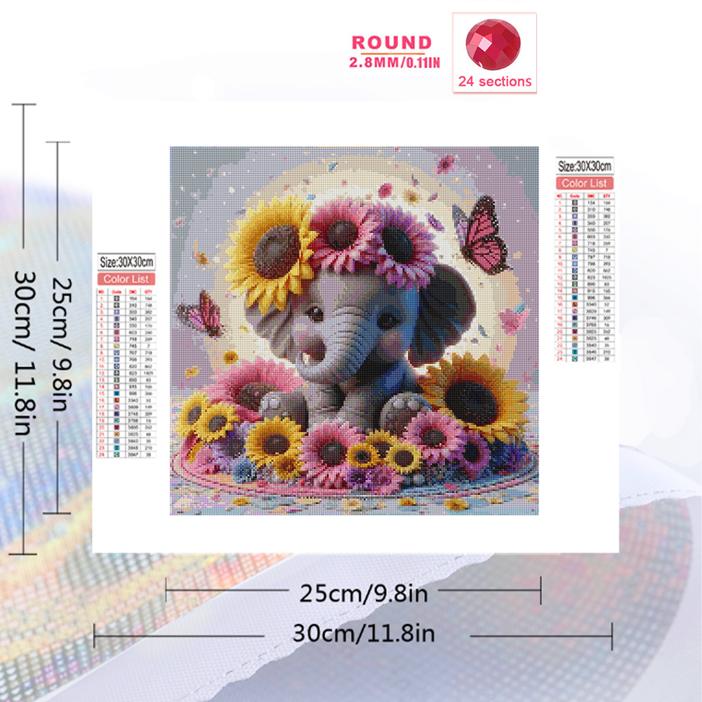 Evershine Elephant Diamond Pai - Embroidery Ideas 评论和价格