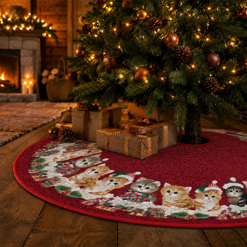 Jit 1pc Christmas Kitten Holly - Embroidery Xmas Decorations 评论和价格