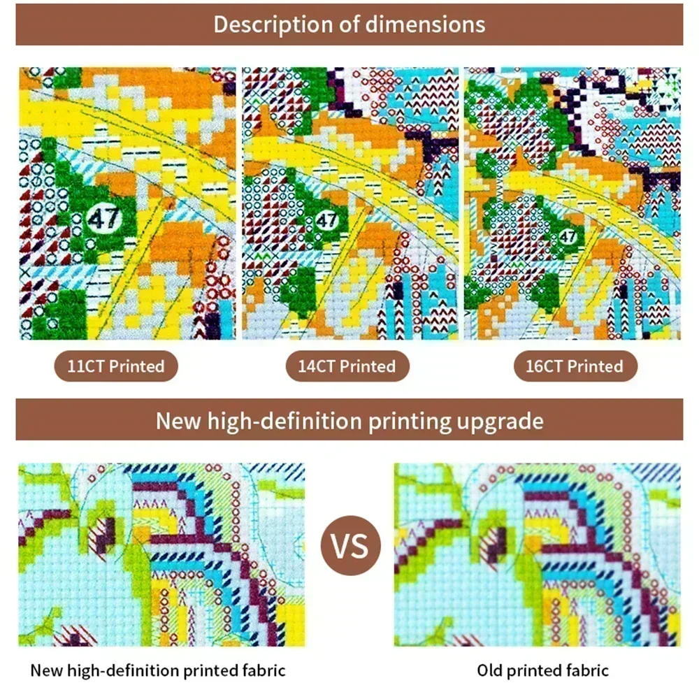 News Pre-Printed Cross Stitch  - Embroidery Running Stitch 评论和价格