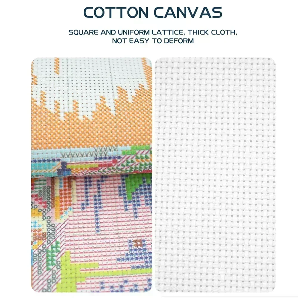 News Pre-Printed Cross Stitch  - Embroidery Running Stitch 评论和价格
