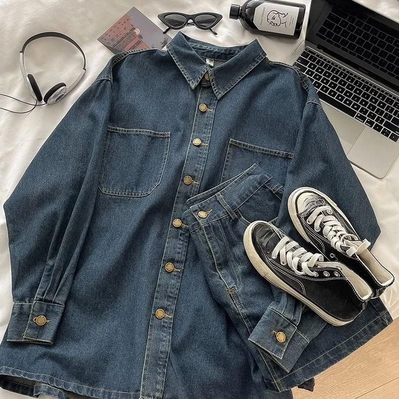 Y2K Denim Skirt Set: Vintage J - Embroidery Origin 评论和价格