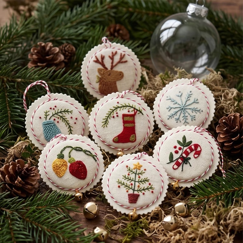 Christmas Embroidery Kit for B - Embroidery Xmas Decorations 评论和价格