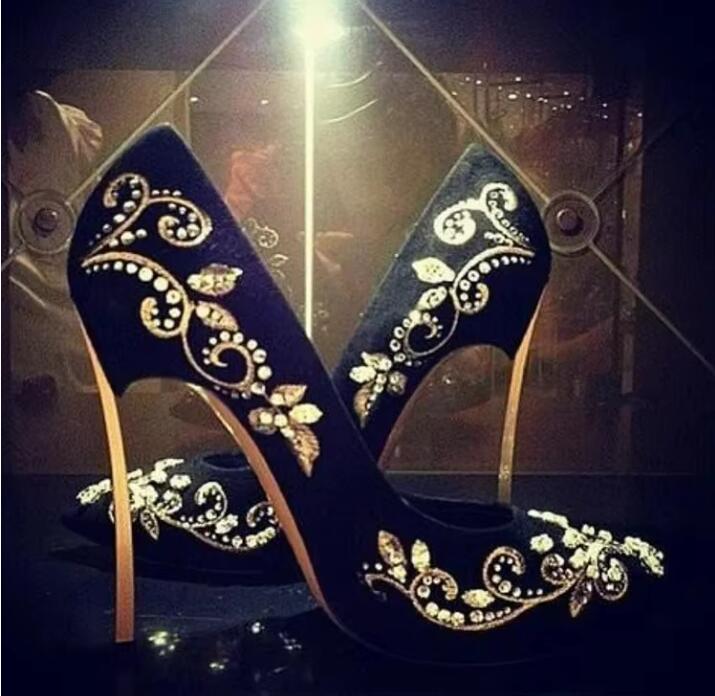 Bling Rhinestone Gold Silver F - Embroidery Flower 评论和价格