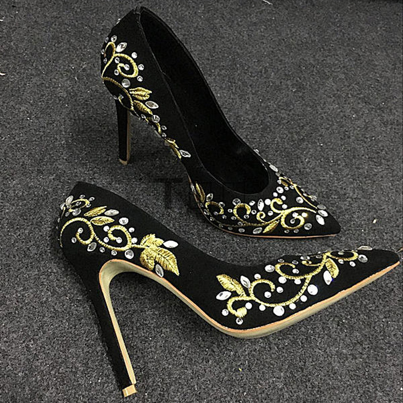 Bling Rhinestone Gold Silver F - Embroidery Flower 评论和价格