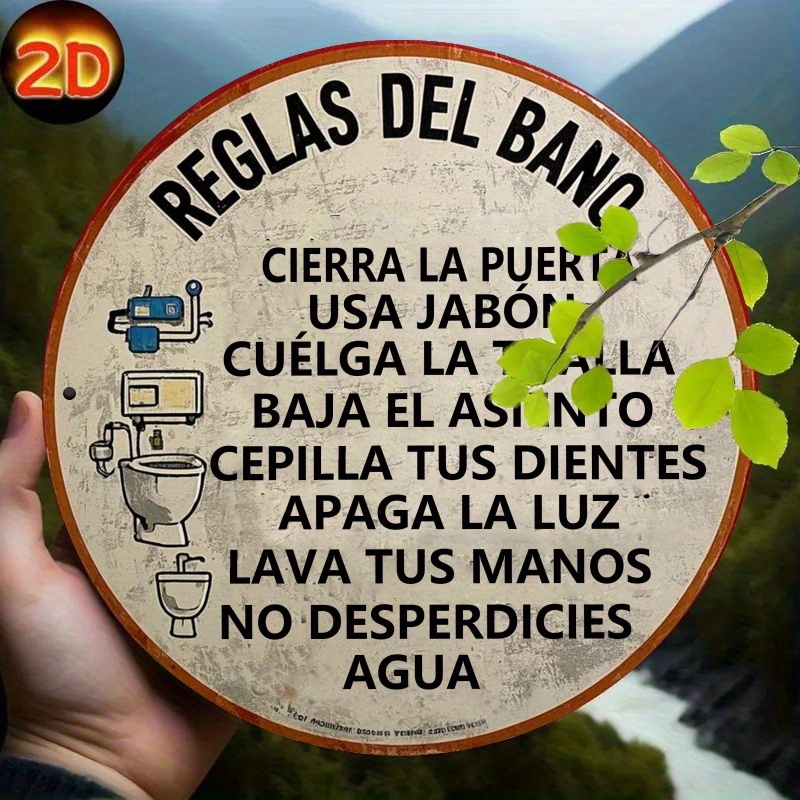 2D Flat, 1pc Spanish Bathroom  - Embroidery Wall Art 评论和价格