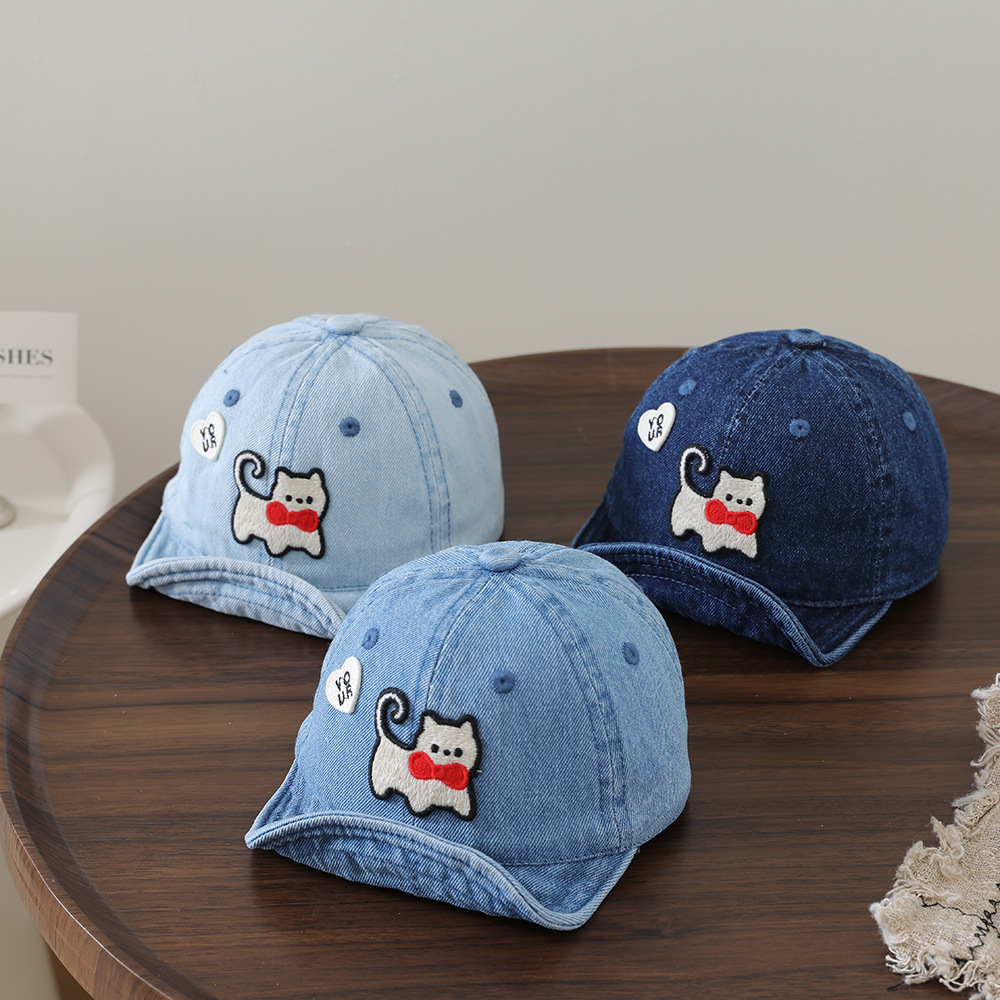 Children's washable denim soft - Embroidery Cap 评论和价格