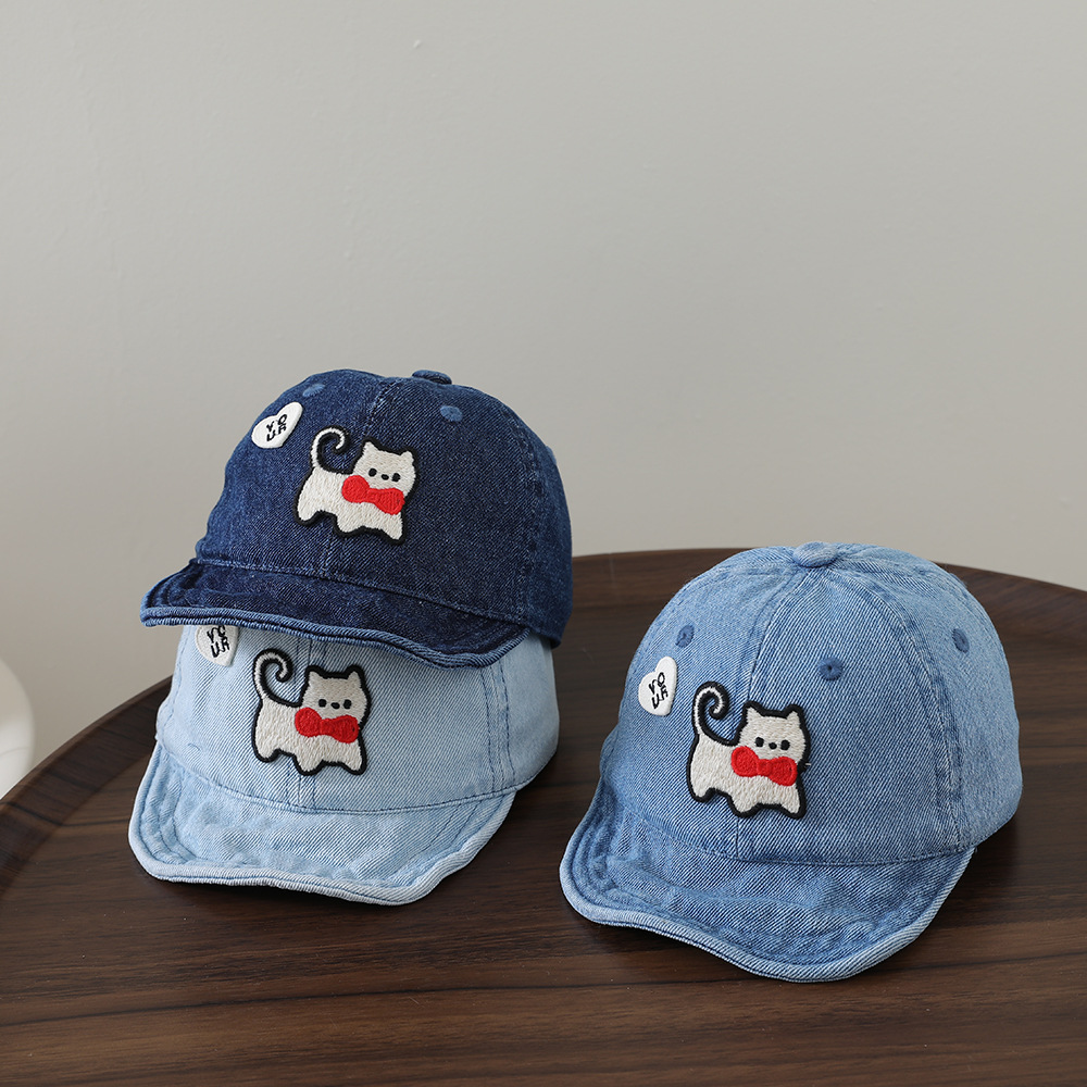 Children's washable denim soft - Embroidery Cap 评论和价格