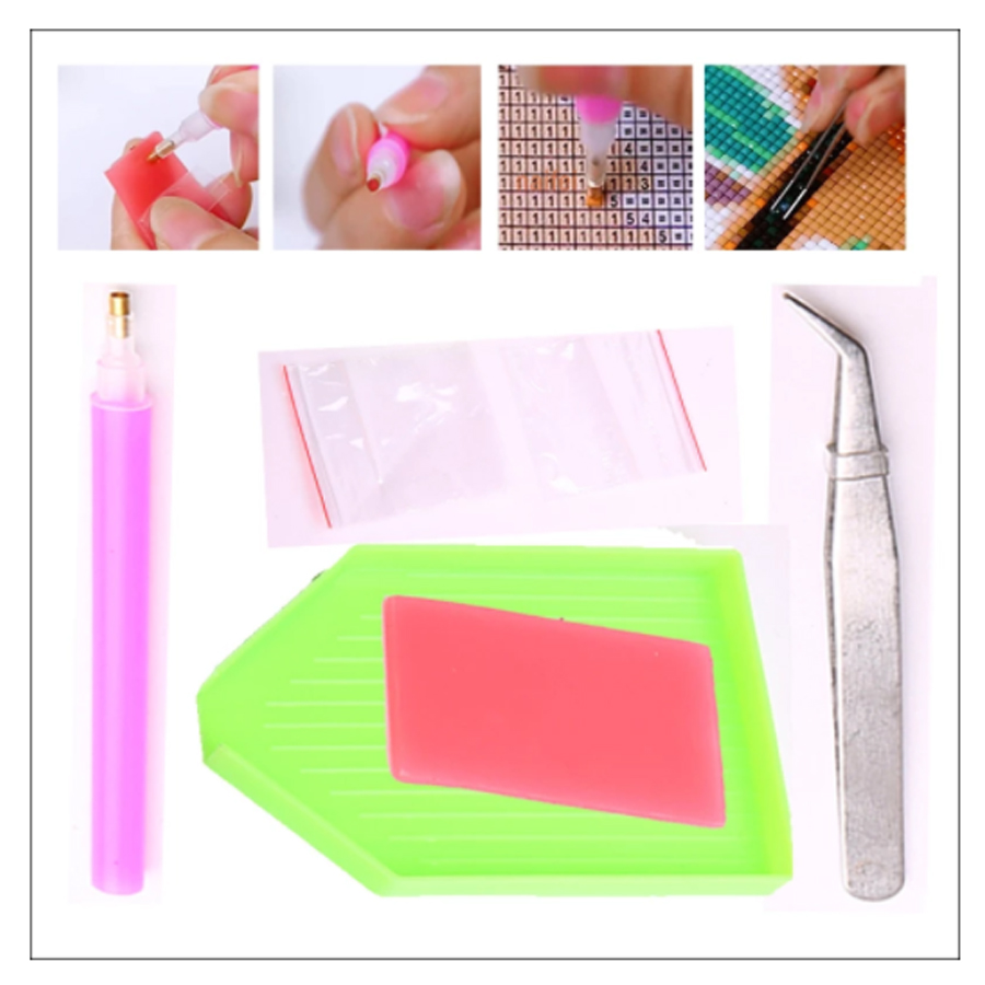 Large Wolf Running Diamond Pai - Embroidery Running Stitch 评论和价格