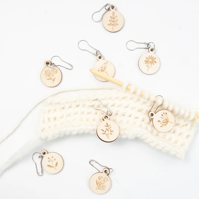 Wooden Knitting Crochet Stitch - Stitch Marker Ring 评论和价格