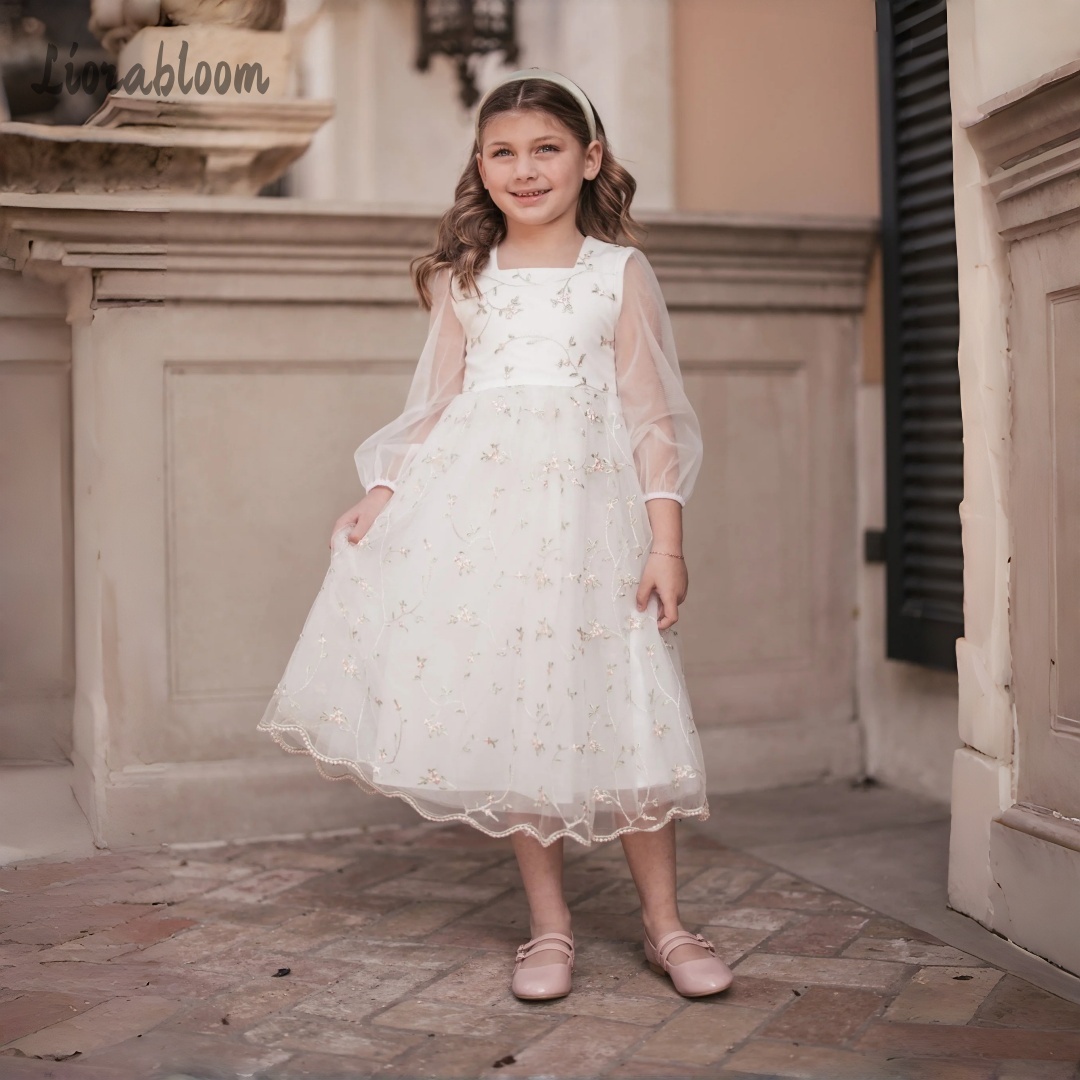 Customized Flower Girl Dress P - Embroidery Flower 评论和价格