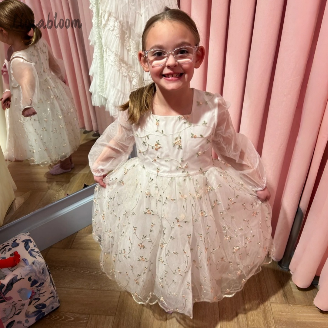 Customized Flower Girl Dress P - Embroidery Flower 评论和价格