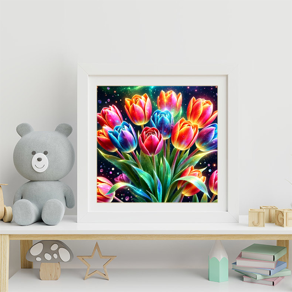 Diamond Mosaic Tulip Flower Su - Embroidery Flower 评论和价格